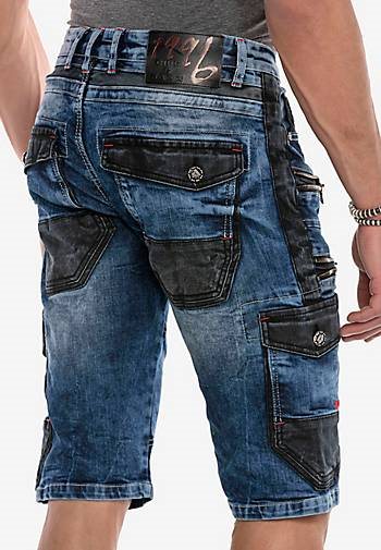 Cipo & Baxx Short CK234 in mehrfarbiger Waschung