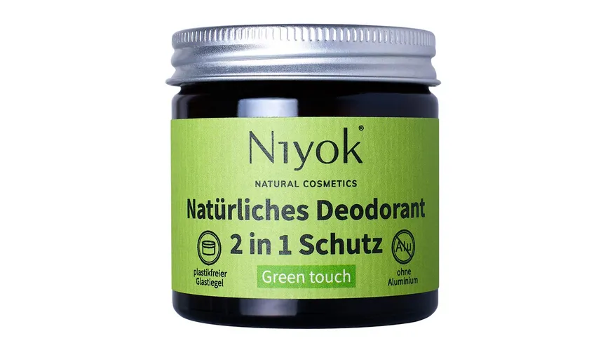 Niyok 2 in 1 Deodorant Creme Anti-Transpirant: Green Touch 40 ml