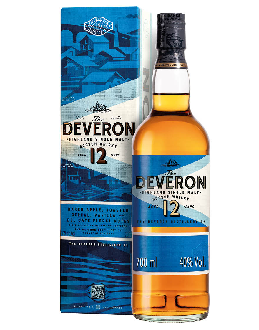 Highland Single Malt Scotch Whisky Aged 12 Years Deveron 0,7 ℓ, En Étui