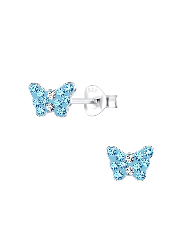 Alexander York Ohrstecker SCHMETTERLING Kristall aqua in 925 Sterling Silber, 2-tlg. günstig kaufen onesize