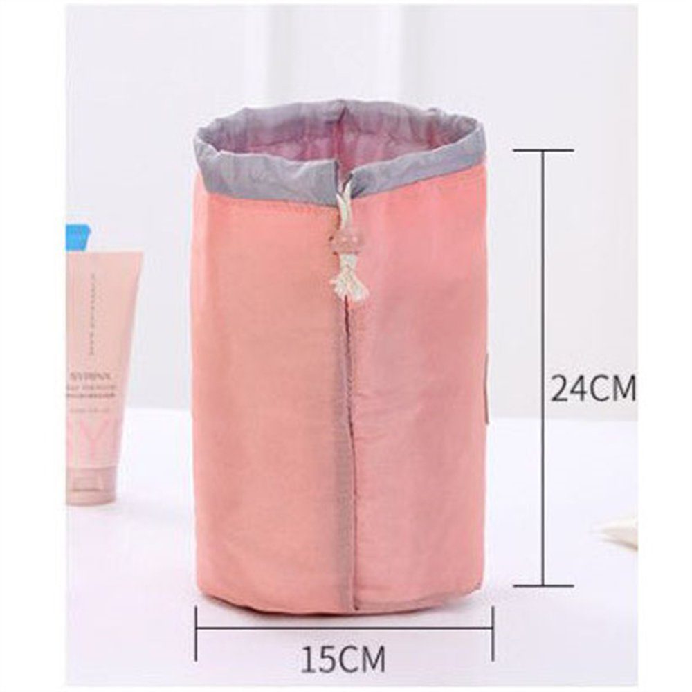 Runxizhou Kosmetikkoffer 2 Stück Kosmetiktasche, Fass Makeup Bag Große + Mini Beutel (1-tlg)
