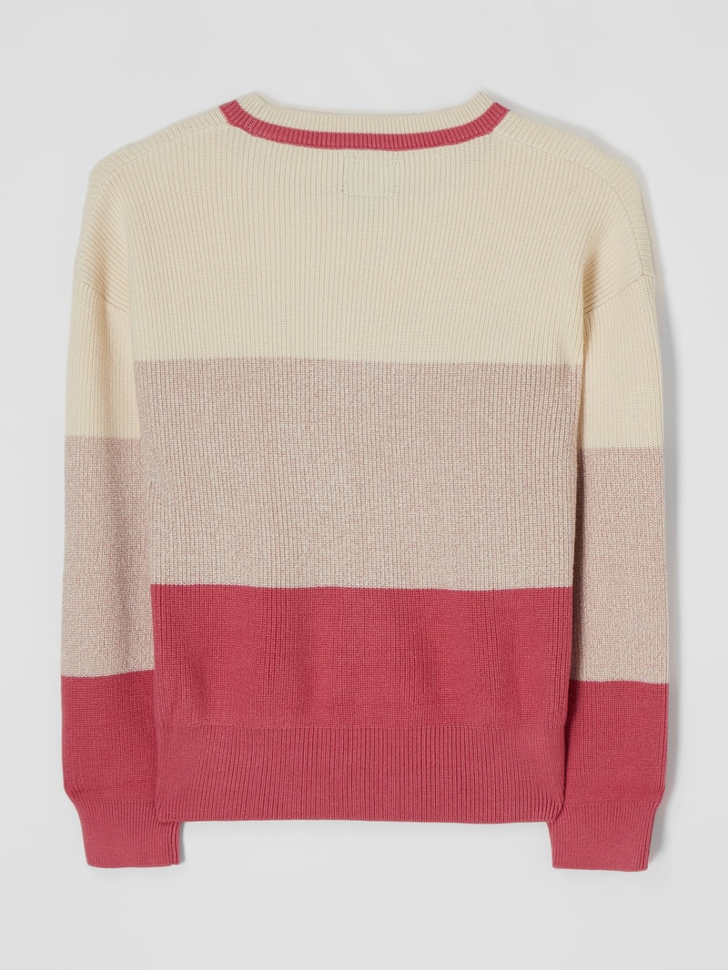 Pullover mit Logo-Stickerei in ecru