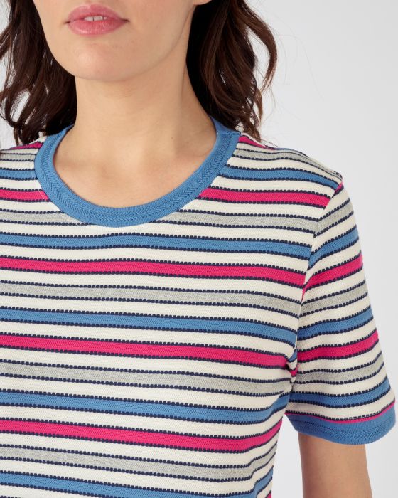 Tee-shirt maille jacquard rayé