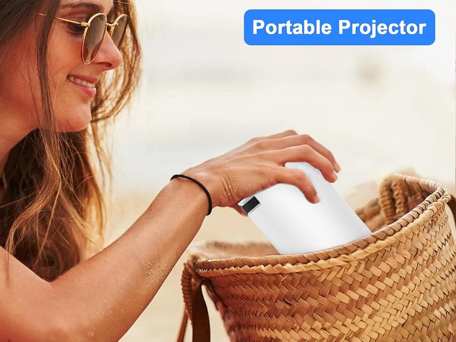 Magcubic HY300 Native Full HD Portabler Projektor (10000:1, 3840 x 2160 px, mit 180°-Drehung Kristallklare Bildqualität für unvergleichliches)