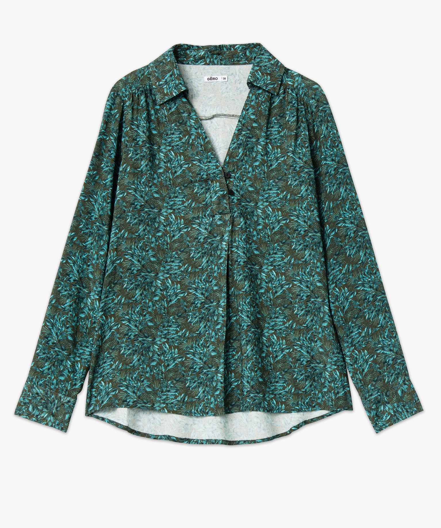 Chemise imprimée à manches longues femme imprime | GEMO