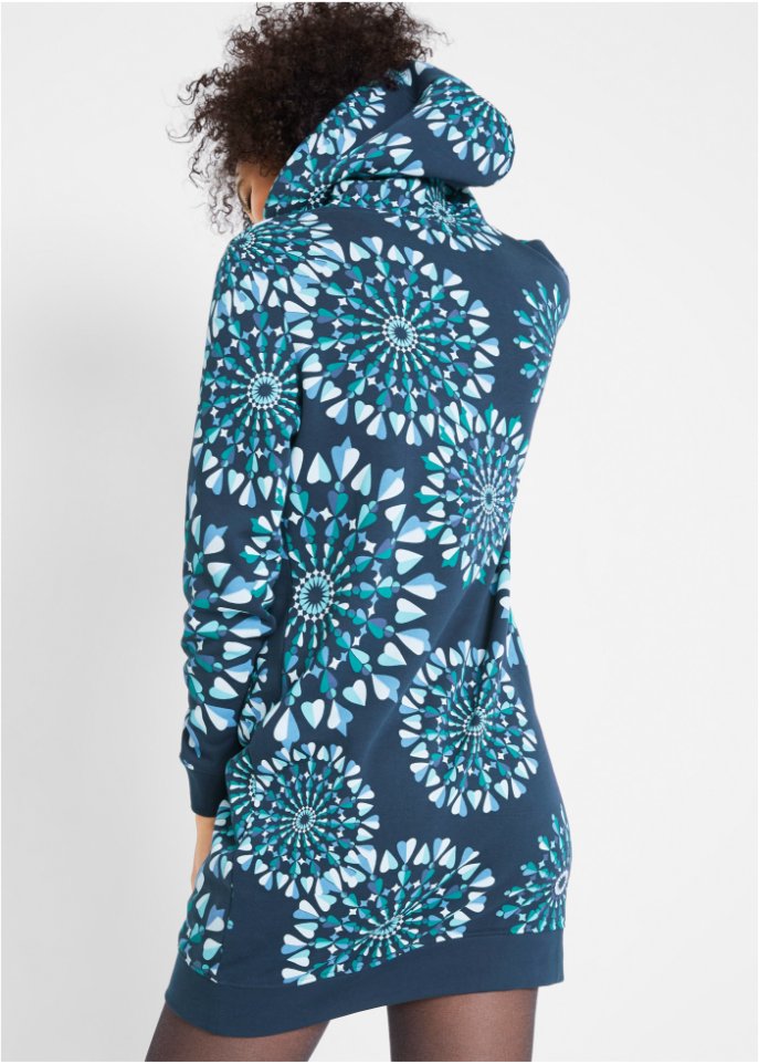 Sweatkleid, bedruckt, Langarm