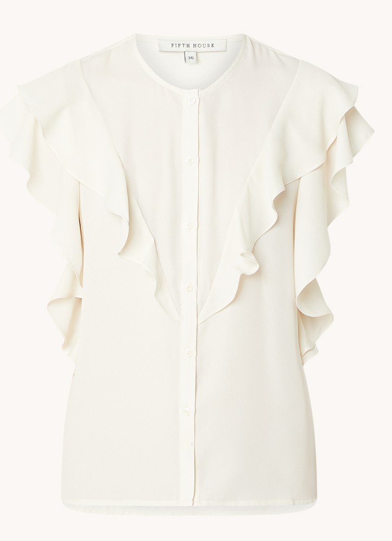 Fifth House  Faith blouse met volant en vlindermouw
