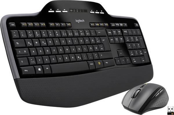 Logitech Tastatur-Maus-Set Kabellos Wireless Desktop MK710 QWERTZ