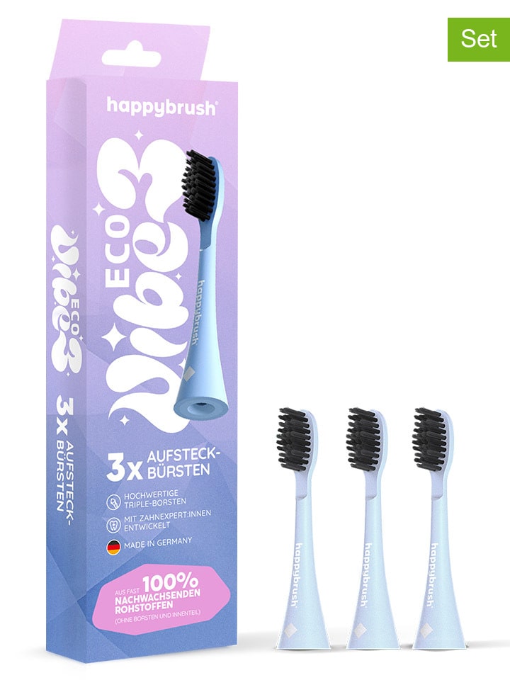 Happy Brush 3er-Set: Aufsteckbürsten 