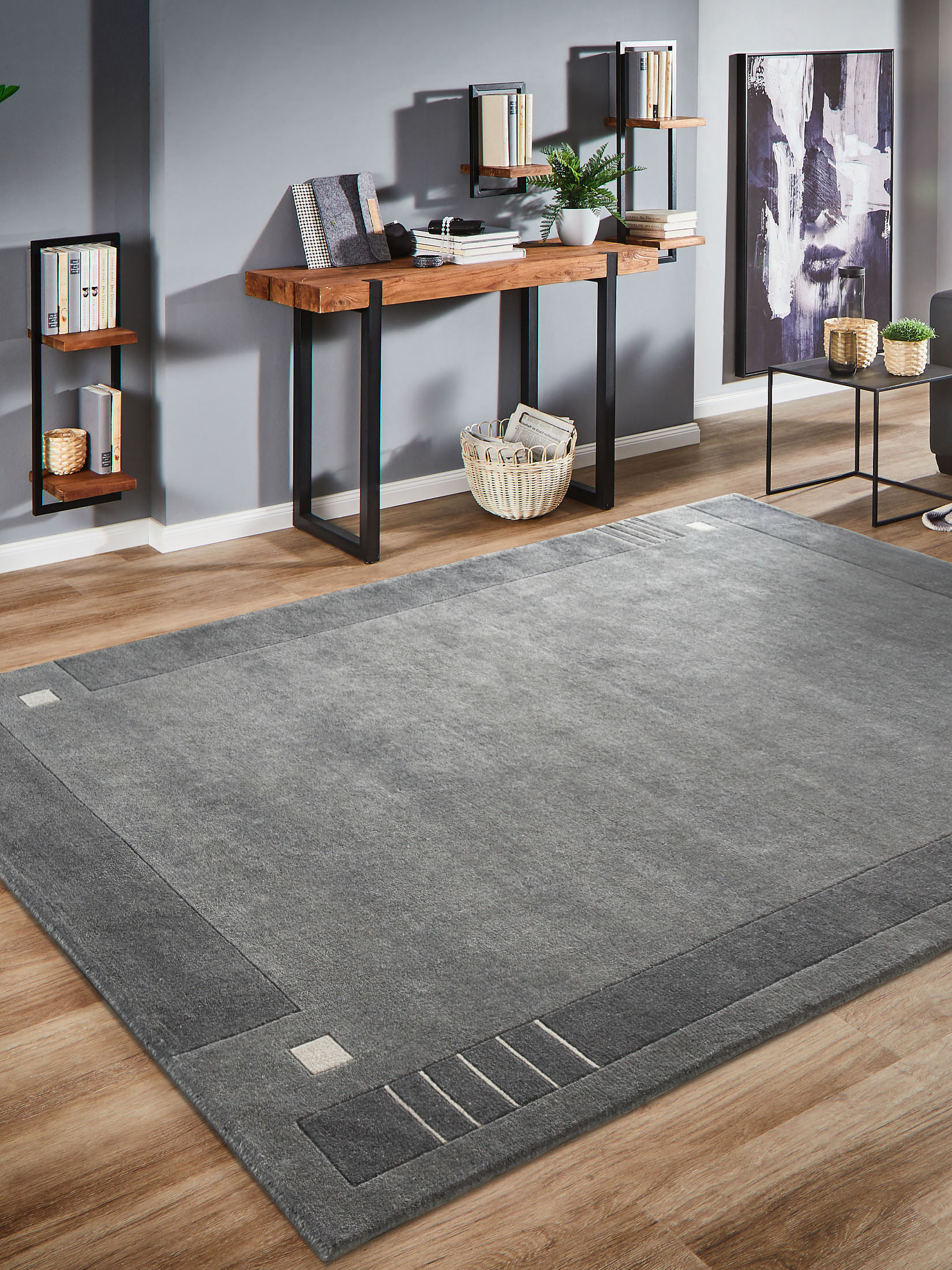 Pratappur Nepal-Teppich, Dark Grey