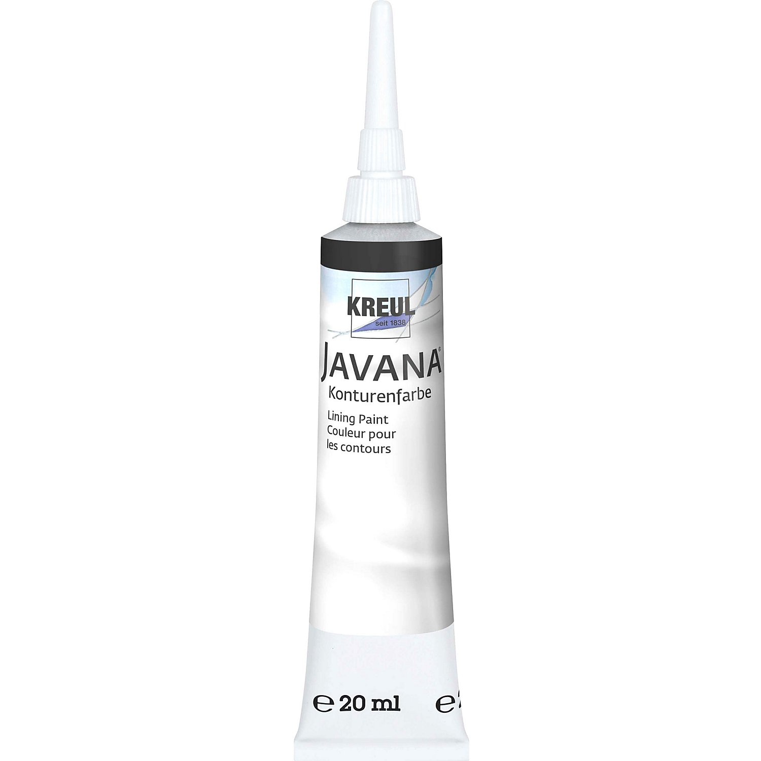Konturenfarbe für Seide, schwarz, 20 ml