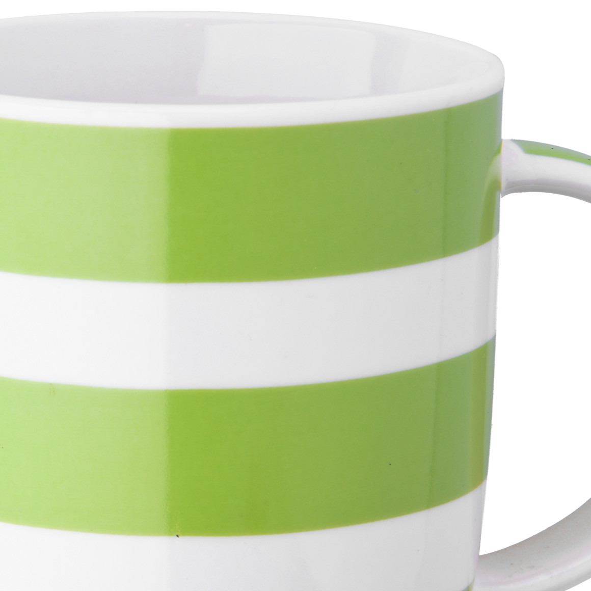 Tasse mit weißen Streifen