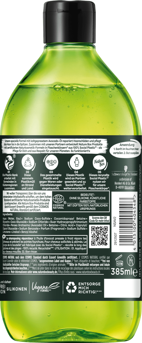 Shampoo Avocado, 385 ml