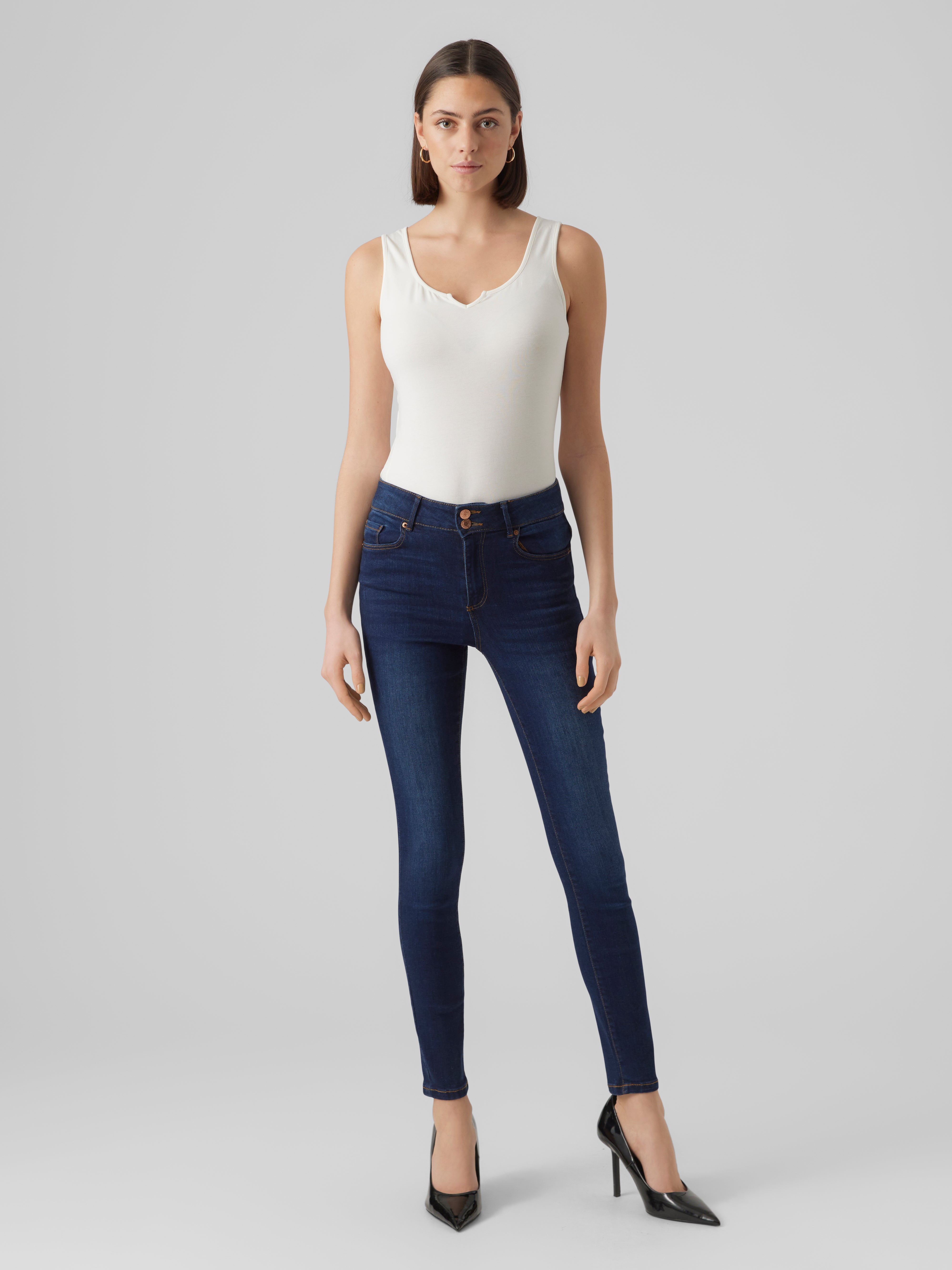 VMSOPHIA Hohe Taille Skinny Fit Jeans
