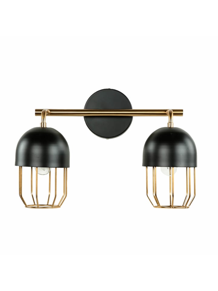 Licht-Erlebnisse Wandlampe in Schwarz Gold günstig kaufen onesize