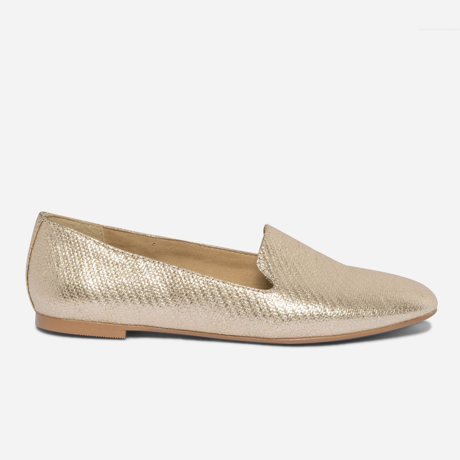 Slipper doré effet tressage