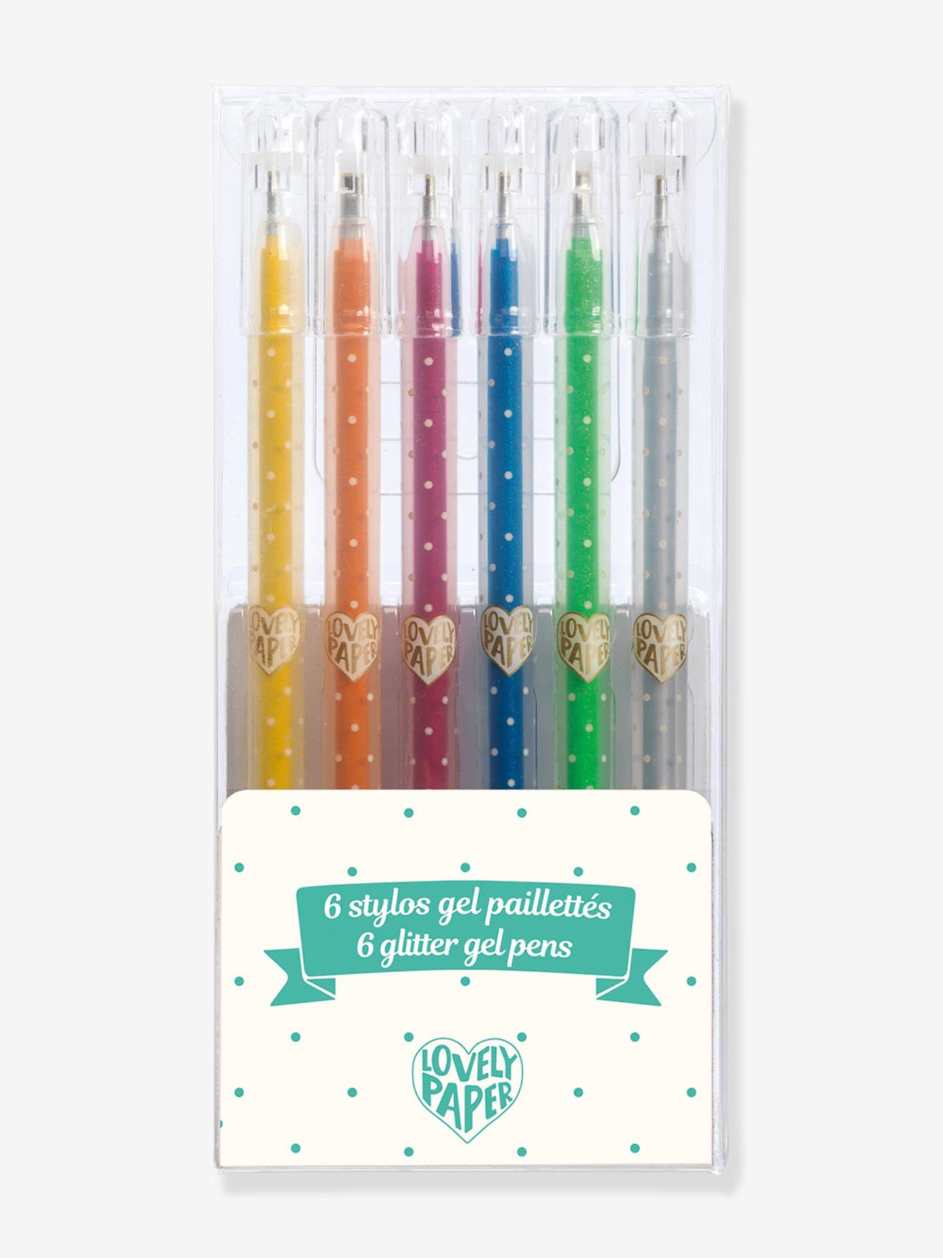 6 Stylos Gel Pailletés