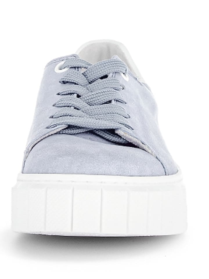 Gabor Leder-Sneakers in Hellblau günstig kaufen 38,5