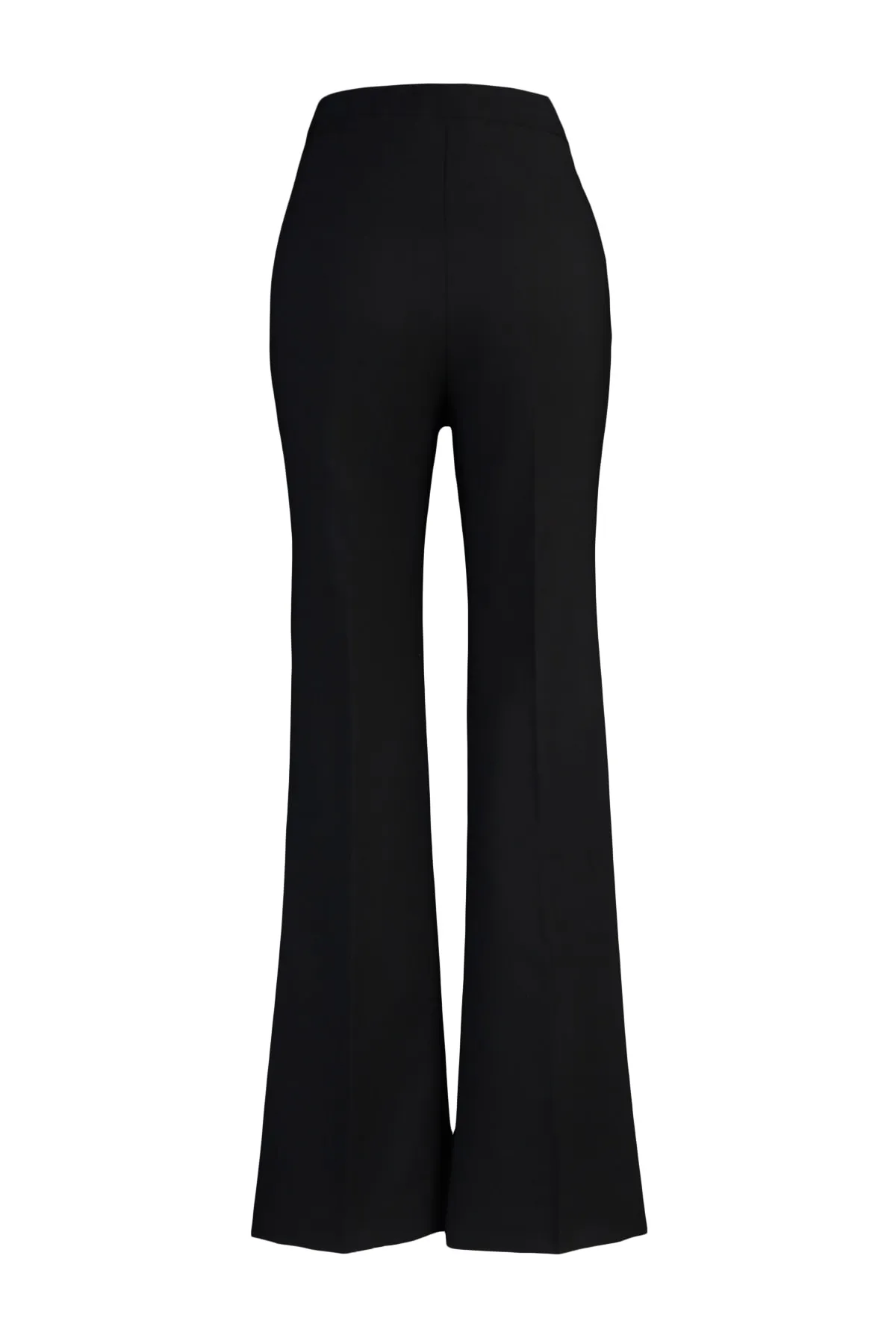 Trendyol Curve  Schwarze Erholungshose mit spanischem Bein, gewebt TBBAW23AR00057