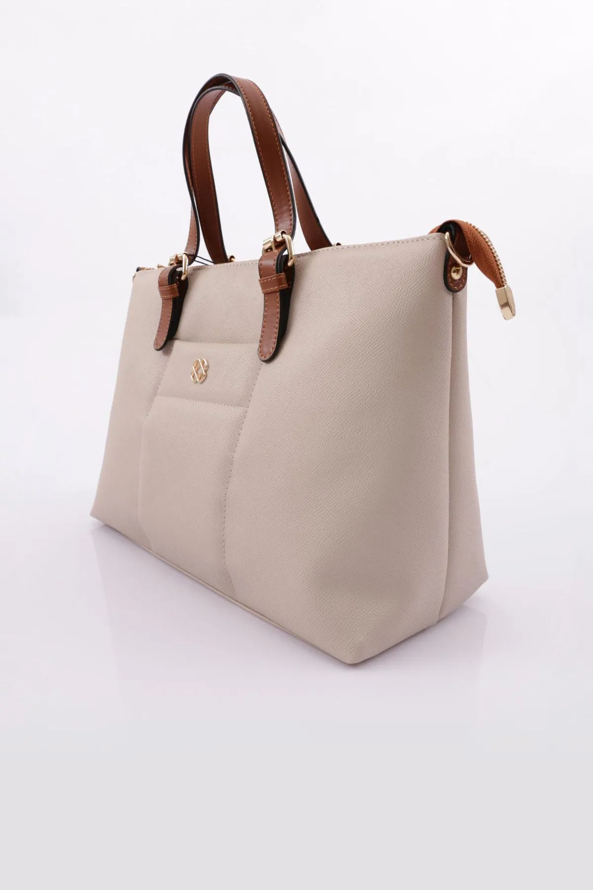 DGN  Beigebraune Schulter- und Handtasche für Damen - Modell 147