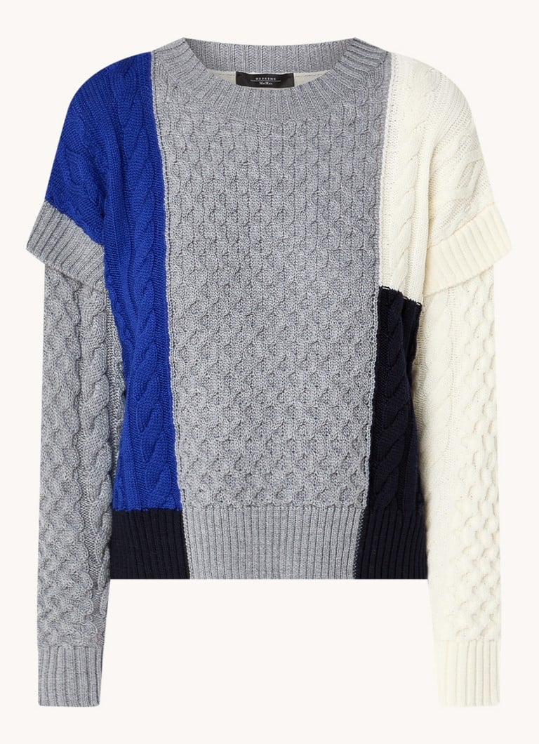 Pull MaxMara Mestre en maille torsadée, confectionné en laine vierge