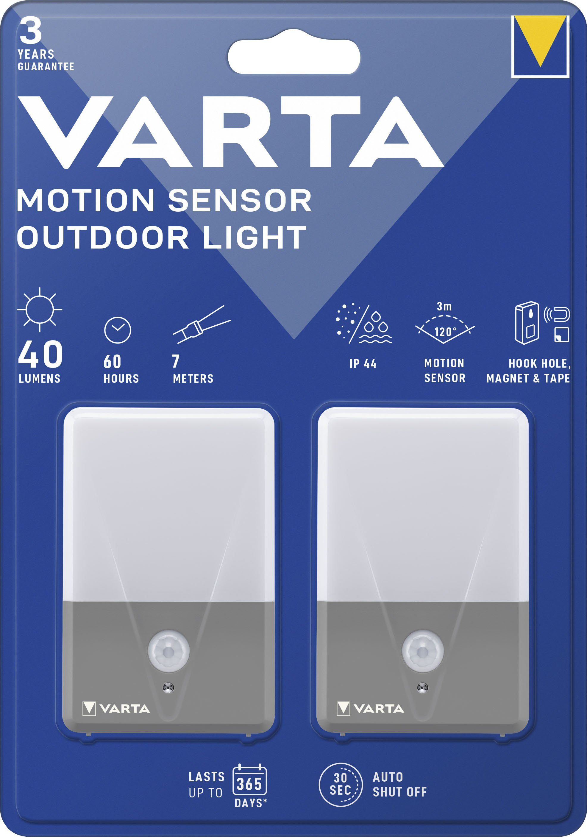 VARTA Taschenlampe Motion Sensor Night Light 2er-Pack (Packung, 2-St)