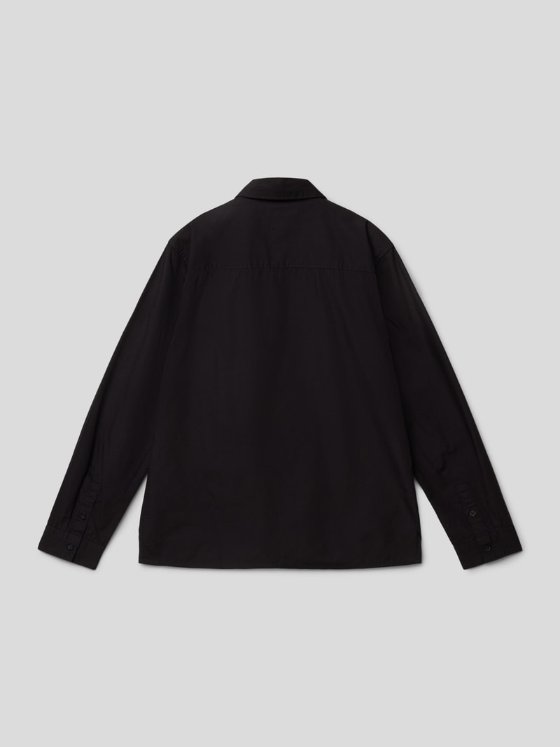 Freizeithemd mit Label-Stitching in black