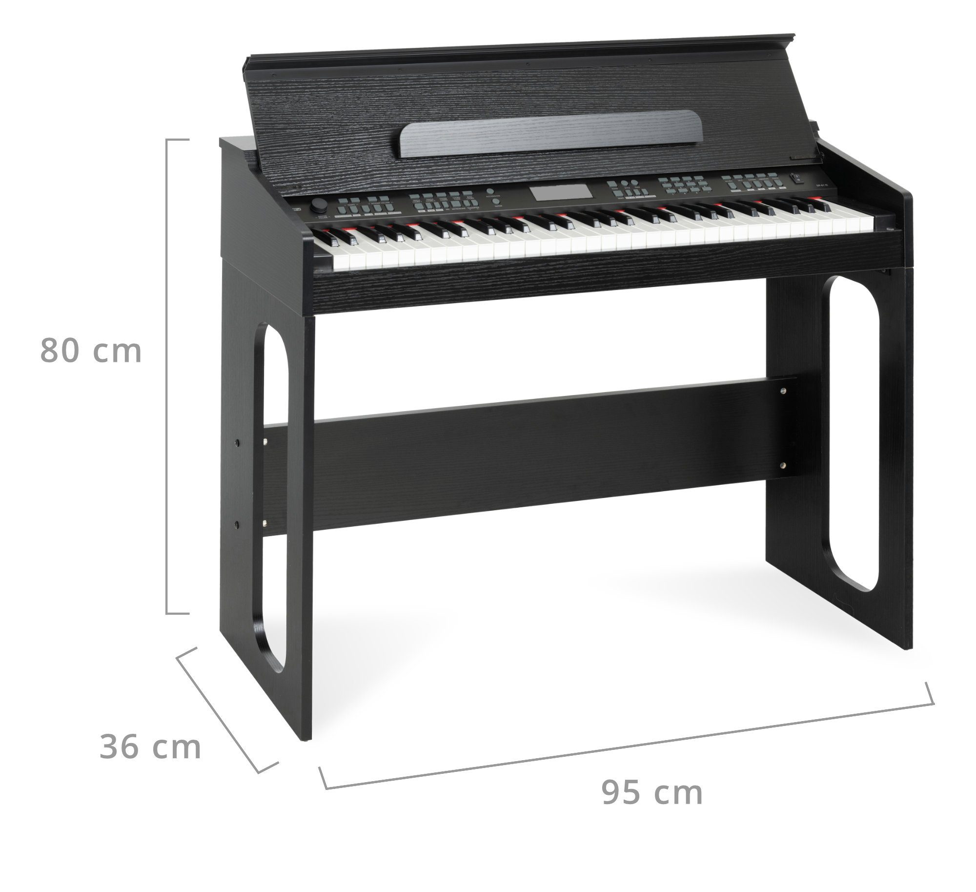 FunKey Digitalpiano DP-61 III 61 Tasten Keyboard im Digitalpiano-Design, (inkl. Keyboardbank, Kopfhörer & Keyboardschule, 4 tlg., Spar-Set), 300 verschiedene Sounds und Rhythmen - Begleitautomatik