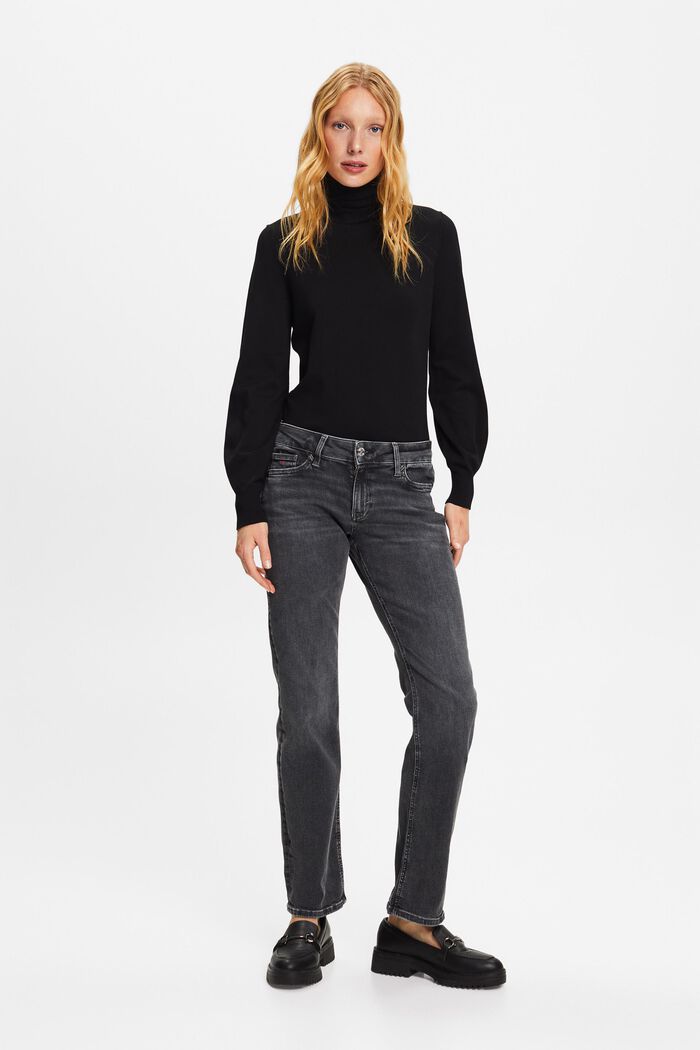 Jeans mit geradem Bein und mittlerer Bundhöhe