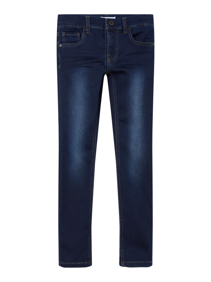 name it Jeans slim fit in dark blue denim günstig kaufen