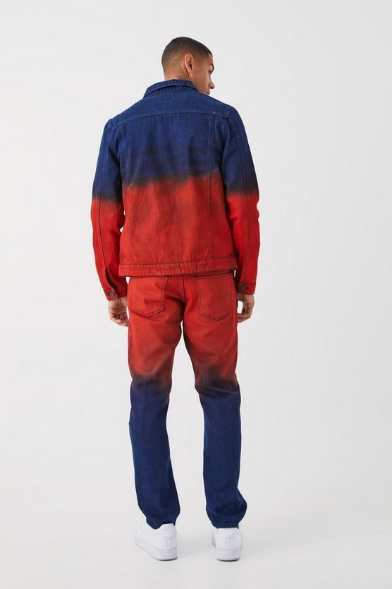 Gerade Jeans mit Farbverlauf