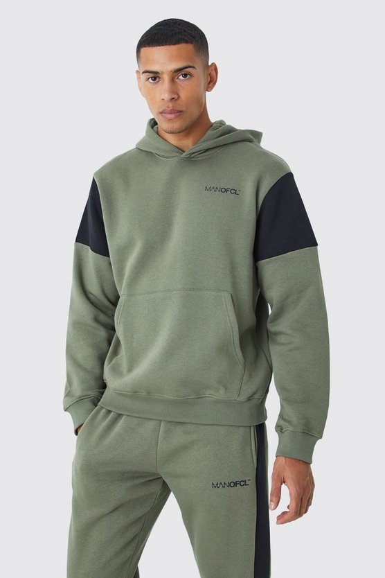 Man Official Colorblock Trainingsanzug mit Kapuze