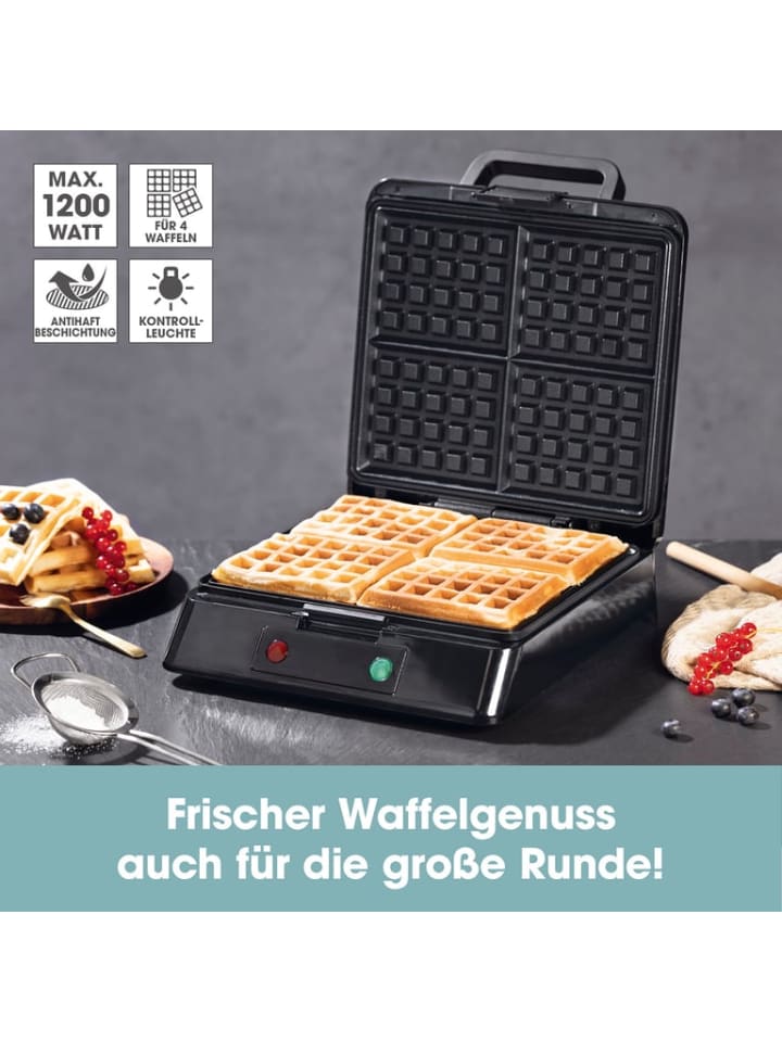 Gourmetmaxx GOURMETmaxx Waffeleisen für Belgische Waffeln - Schwarz günstig kaufen onesize