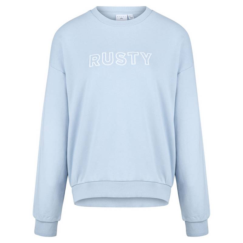 RUSTY RUSTY KEY LINE RELAXED CREW NECK FLEECE Rundhalspullover Damen