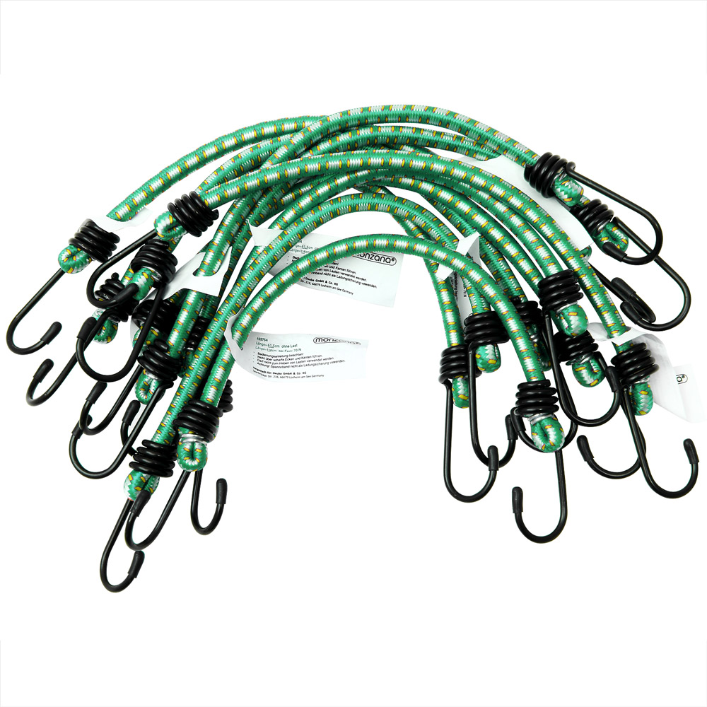 DEUBA Spanngummi Expander 10er Set 61cm x 0,8cm grün / gelb