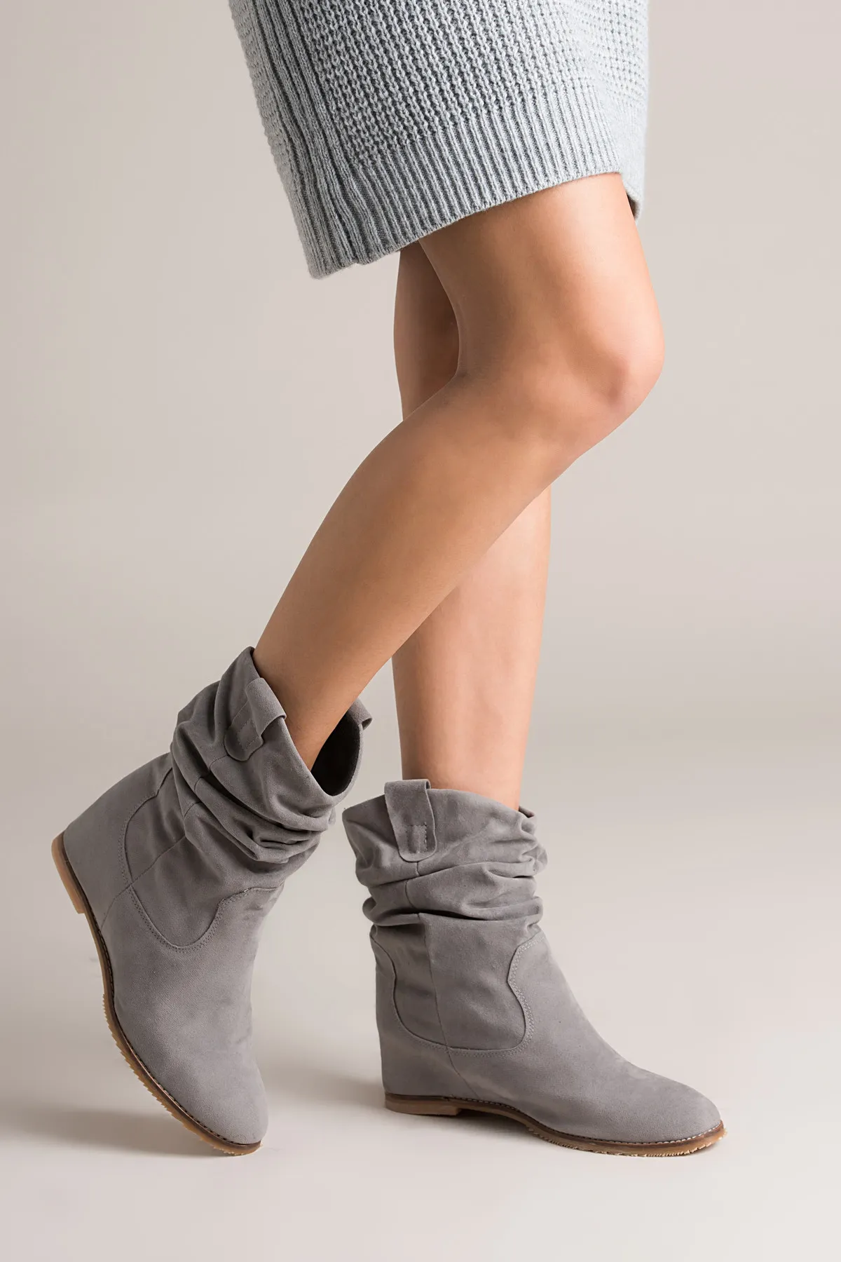 Fox Shoes  Graue Damenstiefel C735041202