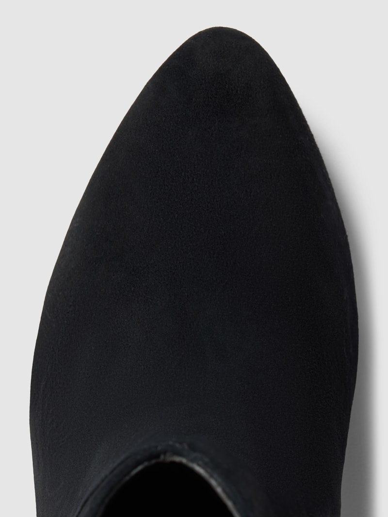 Stiefeletten aus Leder mit Label-Applikation Modell 'ISABELLE' in schwarz