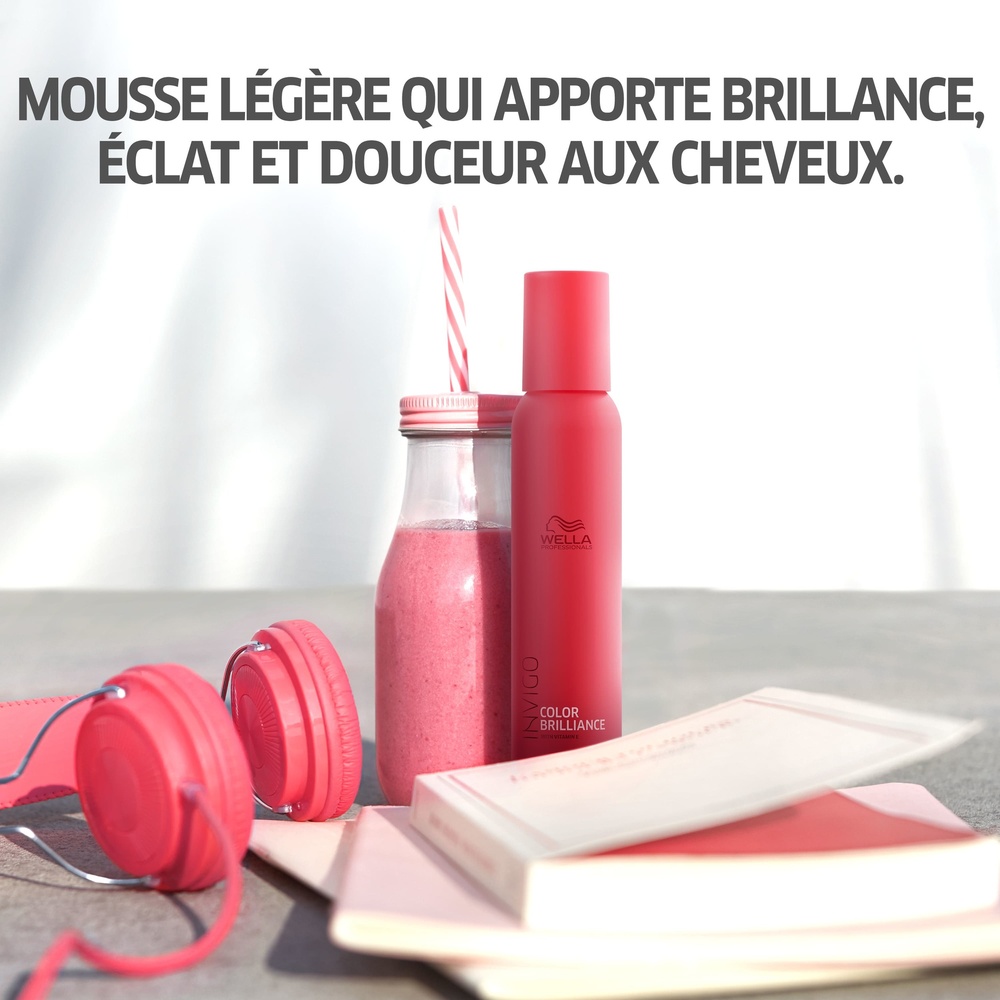 Wella Mousse COLOR BRILLIANCE, mousse vitaminée, 200ml Mousse légère pour cheveux colorés