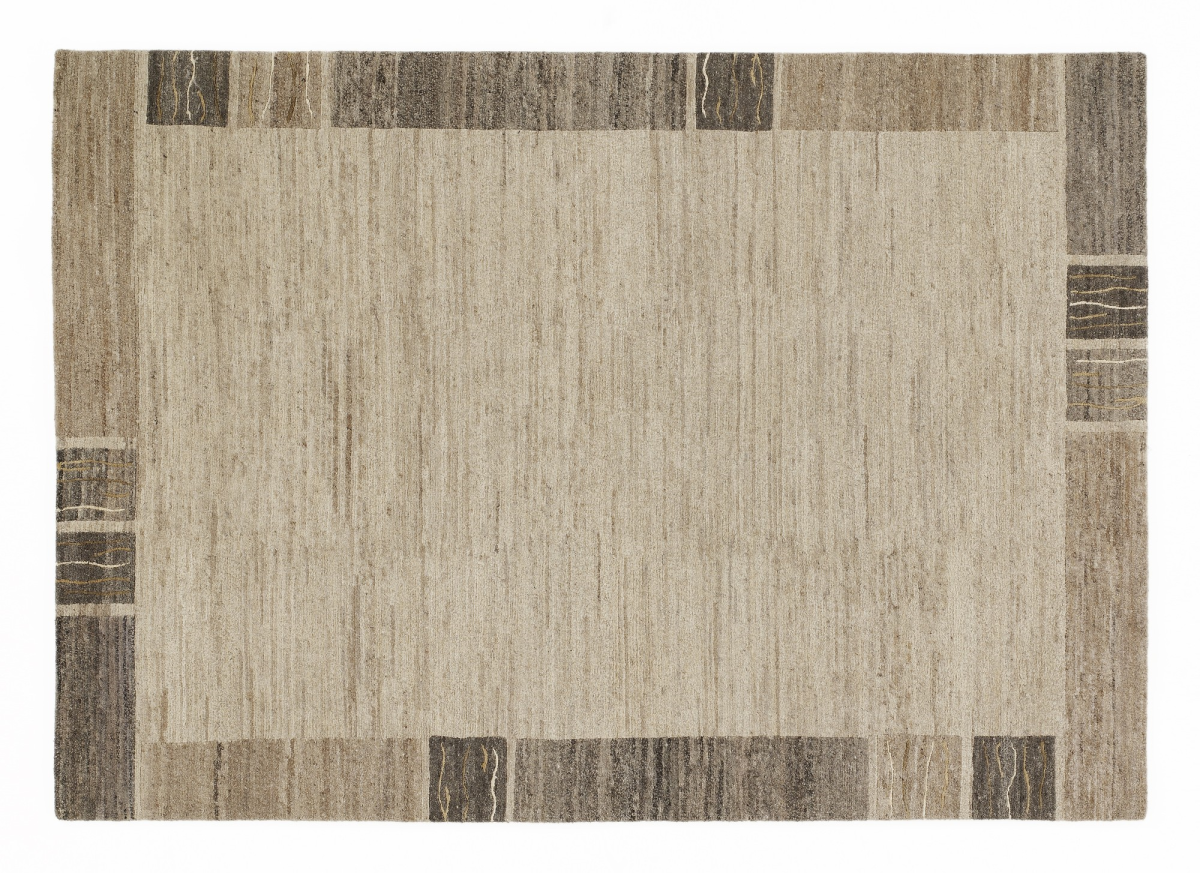 Teppich aus Nepal Silk Lalitpur Wolle-Natur 70 x 140 cm