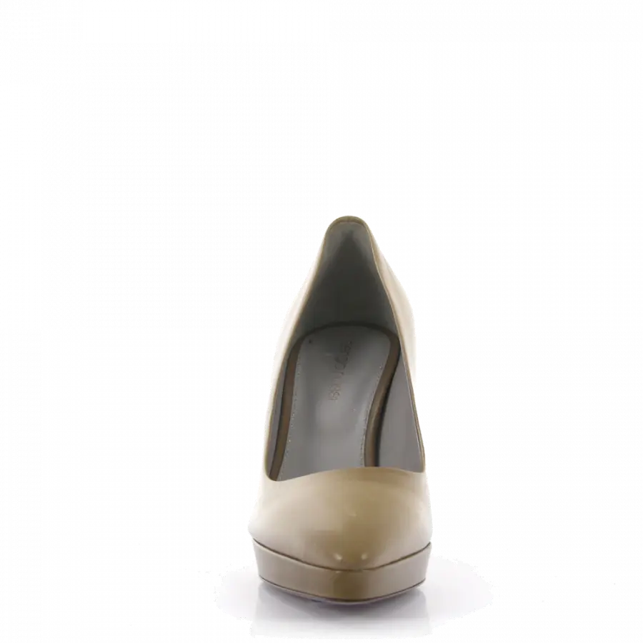 Sergio Rossi - Pumps Plateau Leder beige - grau