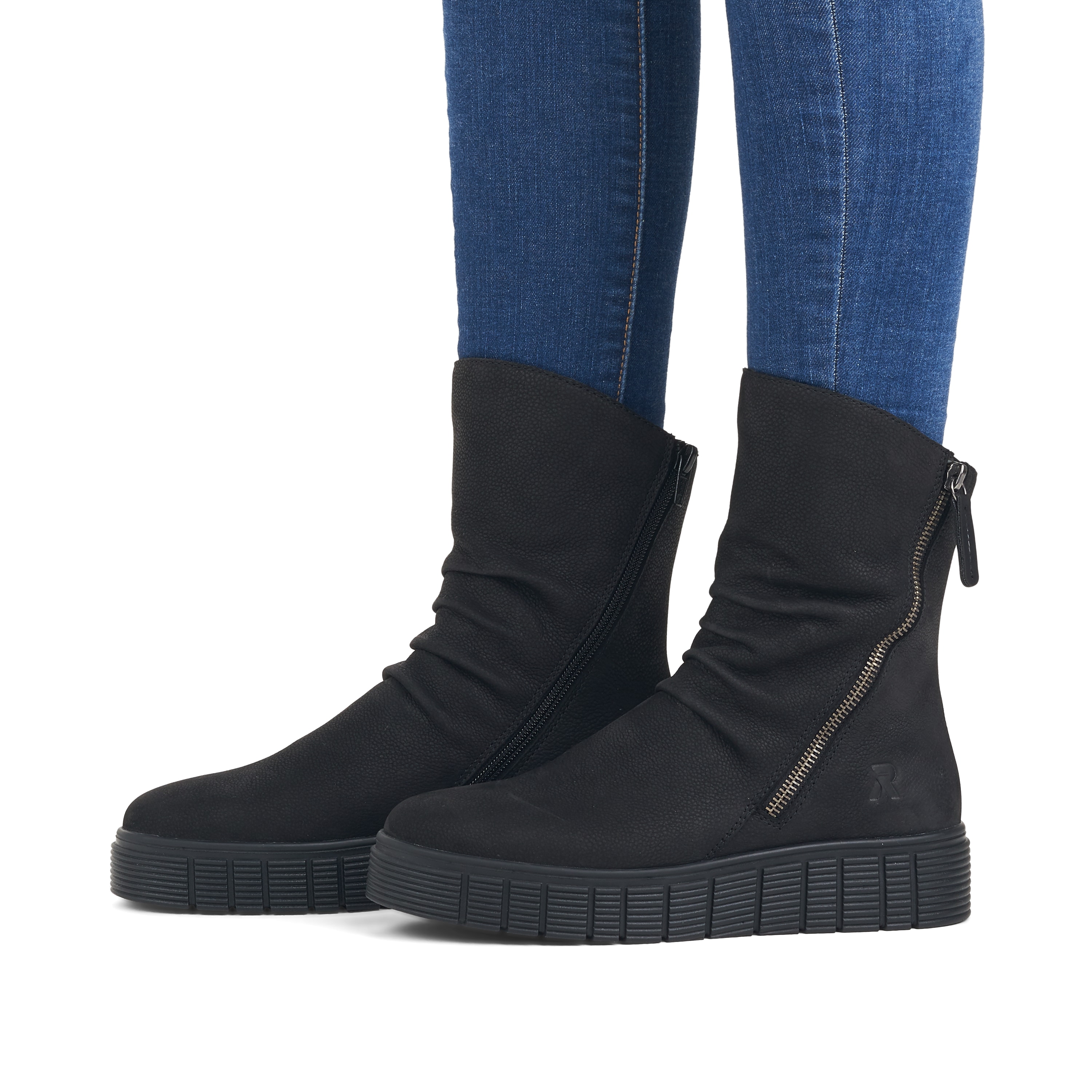 Rieker Damen Kurzstiefel deep black