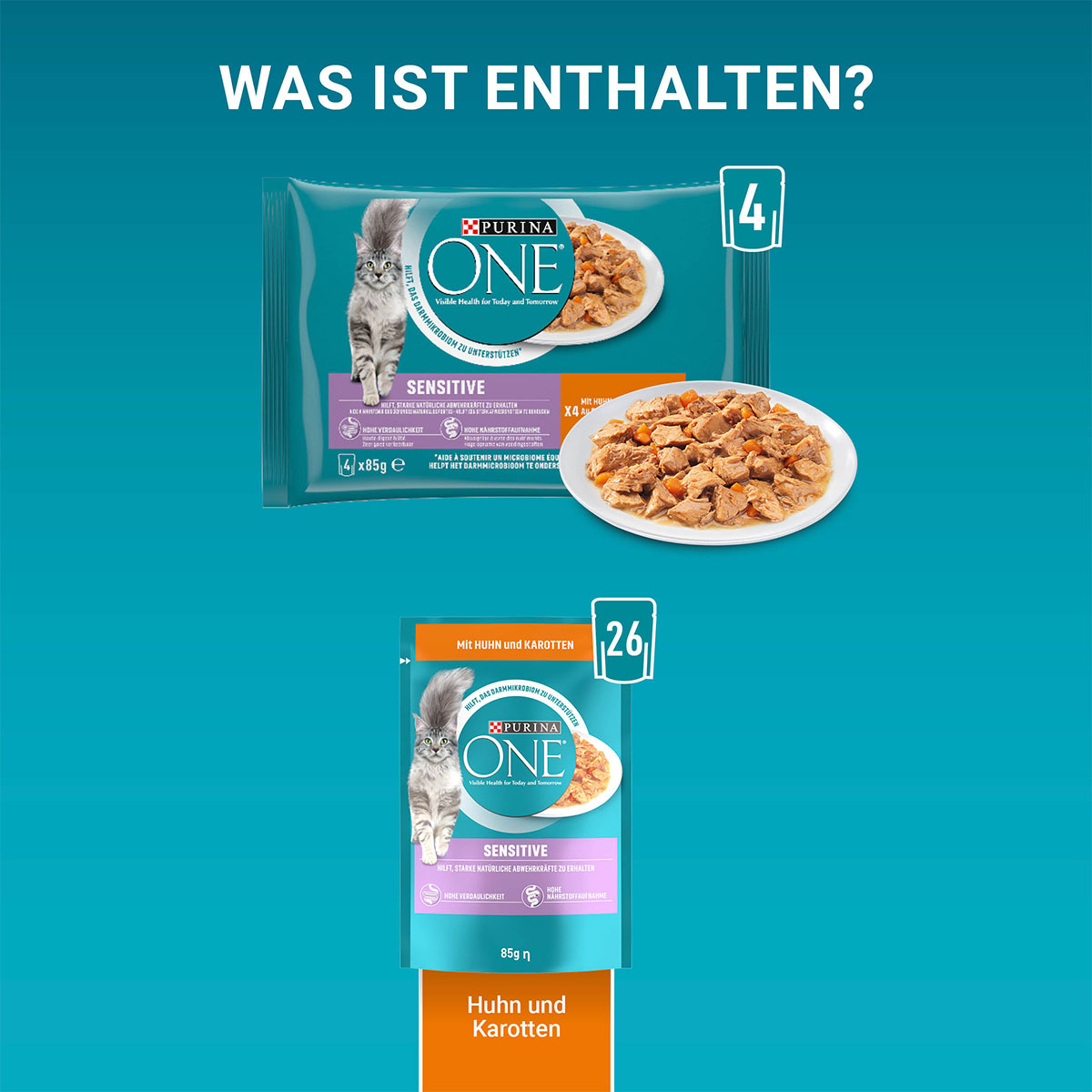 PURINA ONE SENSITIVE in Sauce Huhn 26x85g kaufen