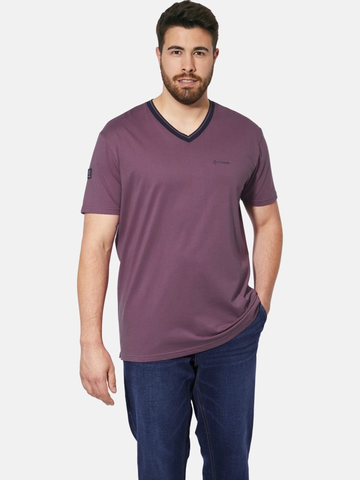 Charles Colby Doppelpack T-Shirt EARL EDELEY in lila dunkelblau günstig kaufen