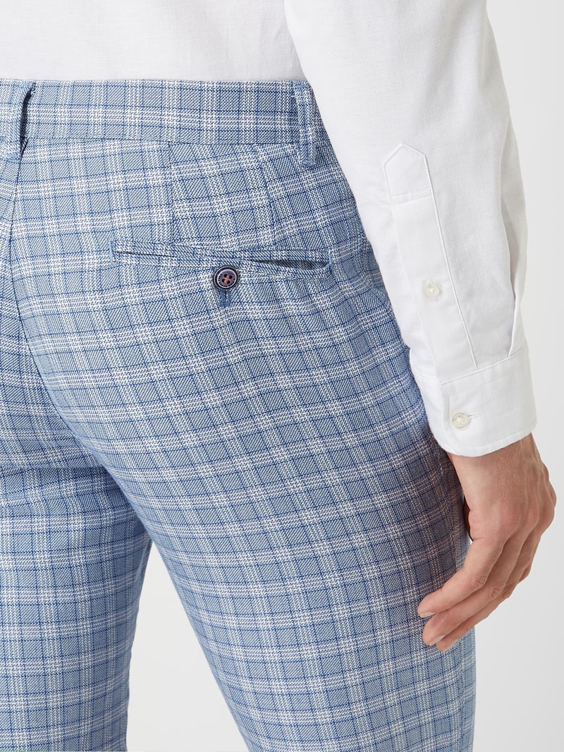Bermudas mit Karomuster in blau