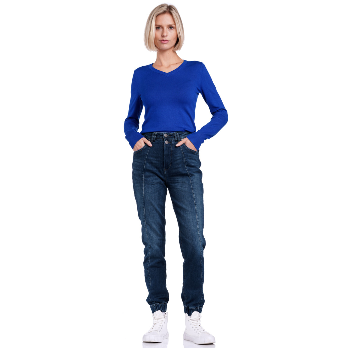 Damen Jeans mit Ziernähten