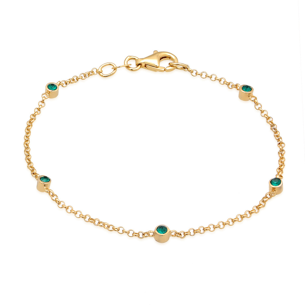 Elli Elli Bracelet Femmes Basic Filigrane Combinable avec cristaux en argent sterling  Bracelet