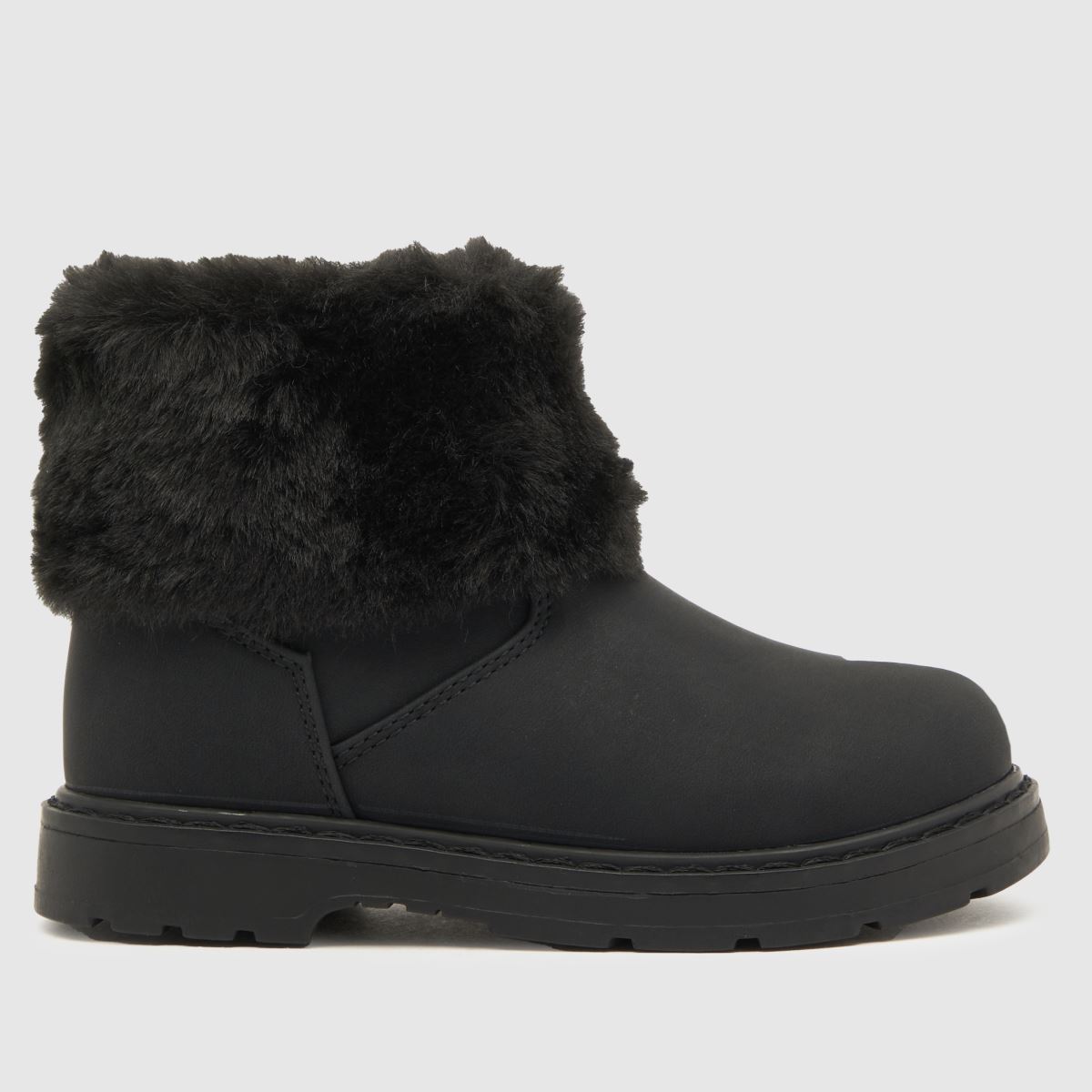 Schuh fekete karizma szőrmével bélelt lányka kisgyermek csizma