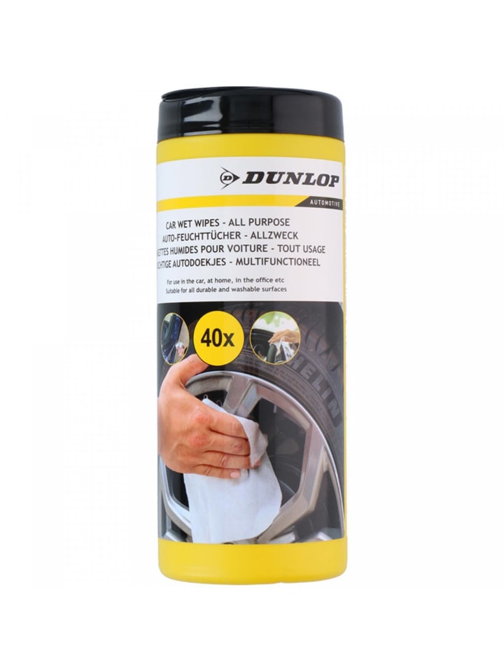 Dunlop Feuchttücher Allzwecktücher das Auto in Schwarz günstig kaufen 40