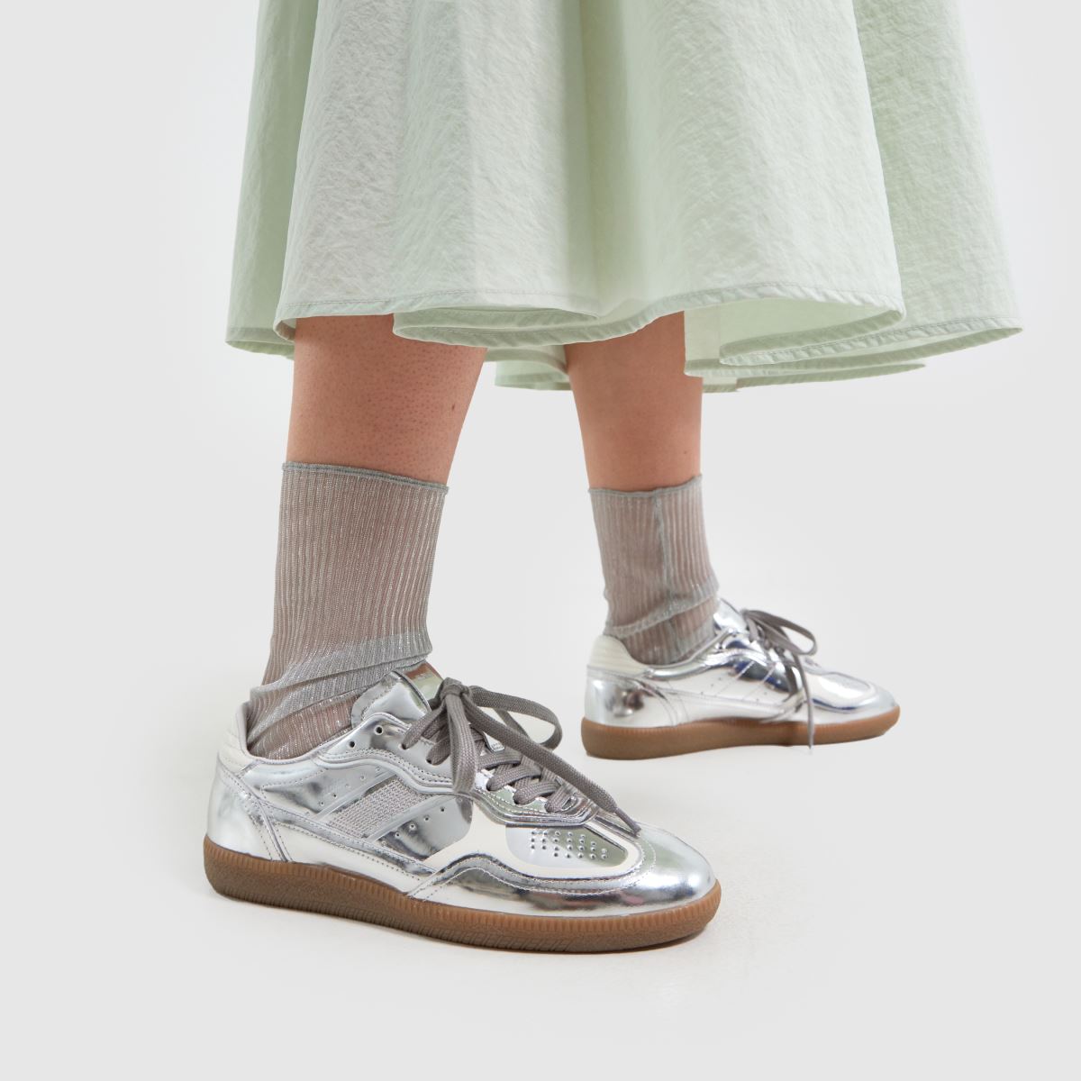 ALOHAS tb.490 Rife-sneakers i silverfärgat