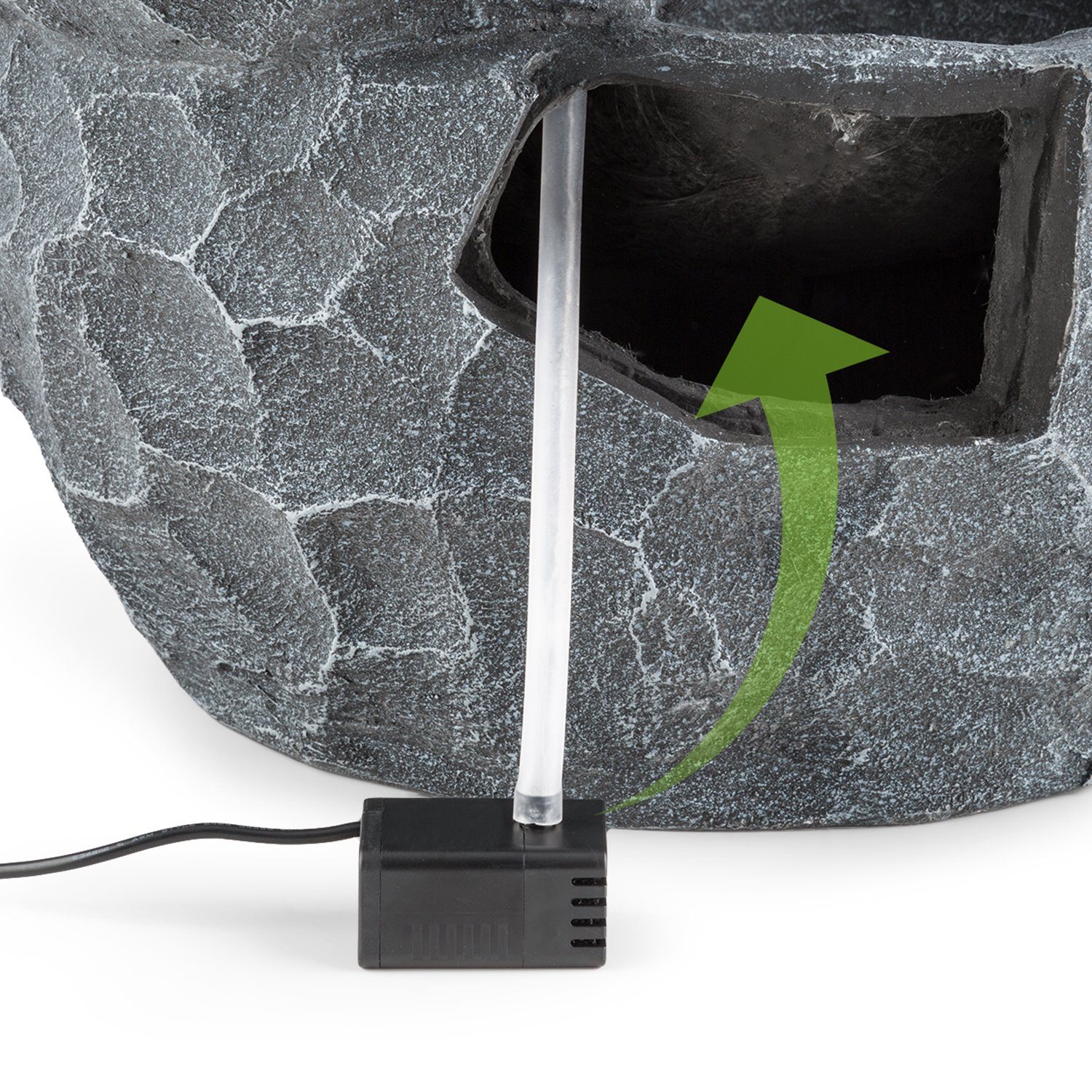 blumfeldt Wasserspiel Murach Kaskadenbrunnen, 48 cm Breite, (Set, Solarpanel;LED-Beleuchtung und Anschlussmaterial), spring zimmer zier brunnen led-beleuchtung terasse solar outdoor